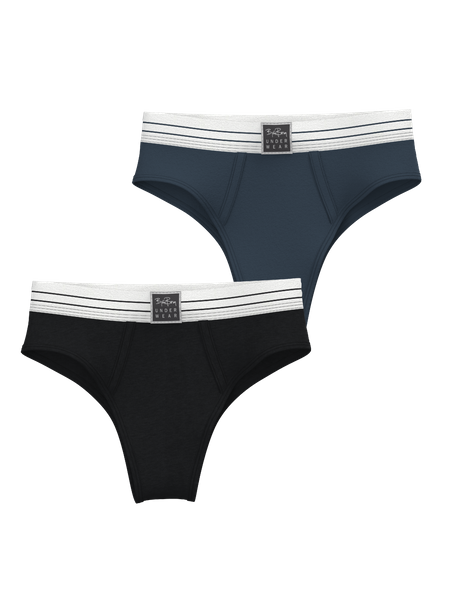 Björn Borg Core Original High Waist Brief 2-pack Marine, XXL Björn Borg Core Original High Waist Brief 2-pack Marine, XXL von björn borg