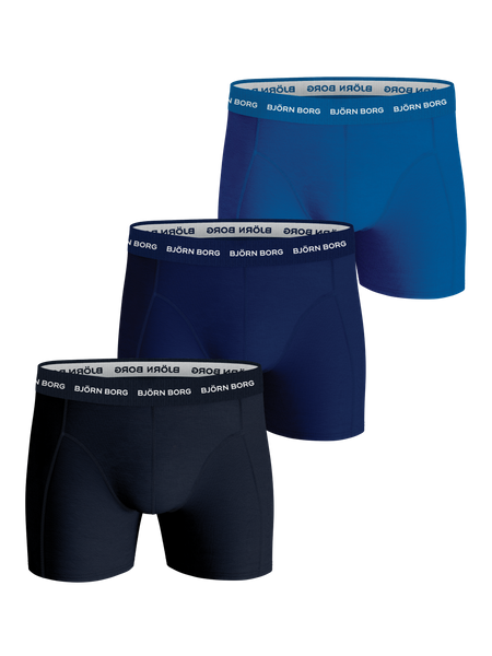 Björn Borg Cotton Stretch Boxer 3-pack Blau , L von björn borg