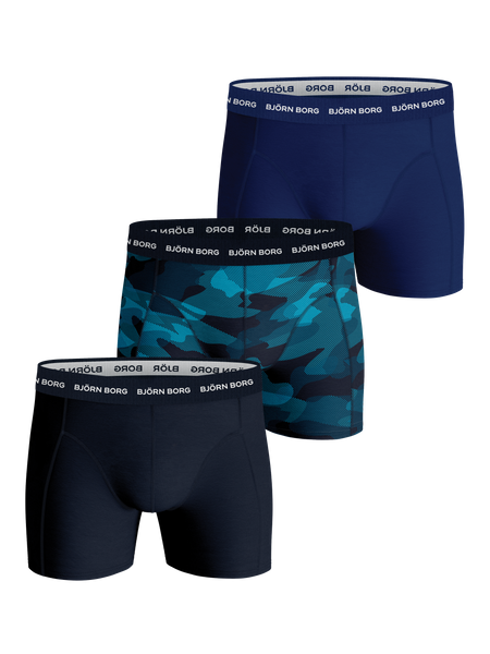 Björn Borg Cotton Stretch Boxer 3-pack Marine, L von björn borg