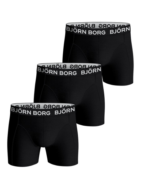Björn Borg Cotton Stretch Boxer 3-pack Schwarz, L von björn borg