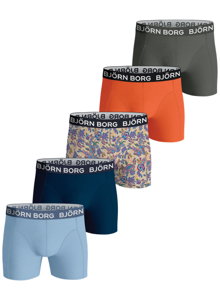 Björn Borg Cotton Stretch Boxer 5-pack Blau , XL von björn borg