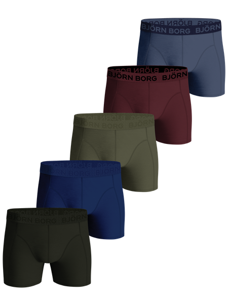 Björn Borg Cotton Stretch Boxer 5-pack Mehrfarbig, M von björn borg