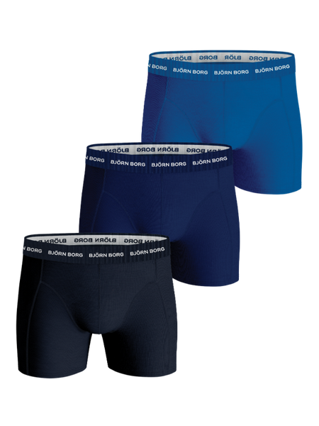 Björn Borg Cotton Stretch Boxers 3-pack Blau , S von björn borg