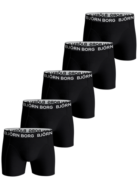 Björn Borg Cotton Stretch Boxers 5-pack Schwarz, S Björn Borg Cotton Stretch Boxers 5-pack Schwarz, S von björn borg