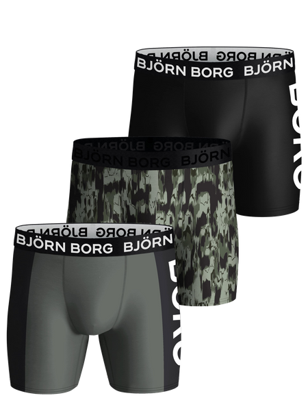 Björn Borg Performance Boxer 3-pack Schwarz, L von björn borg