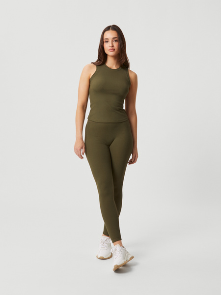 Björn Borg Studio Highwaist Rib Tights Grün, L Björn Borg Studio Highwaist Rib Tights Grün, L von björn borg