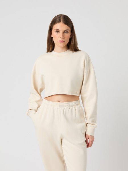 Björn Borg Studio Oversized Cropped Sweatshirt Weiß, M von björn borg