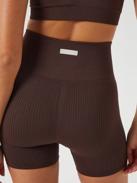 Björn Borg Studio Seamless Rib Shorts Braun, S von björn borg