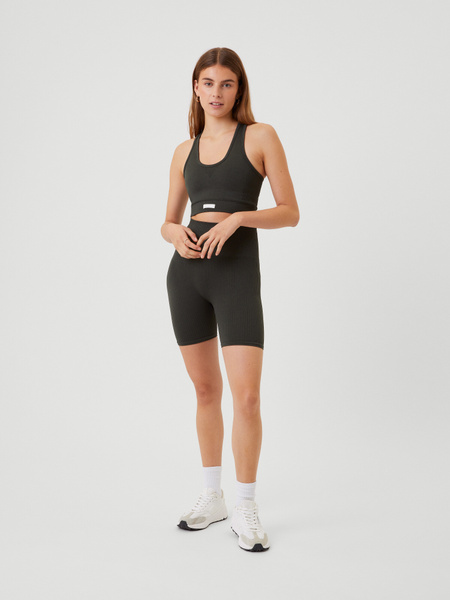 Björn Borg Studio Seamless Rib Shorts Grün, S von björn borg