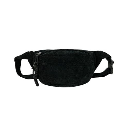 blispring Leichte Umhängetasche und Hüfttasche im japanischen Stil, vielseitig einsetzbar und Bauchtasche, Schwarz von blispring