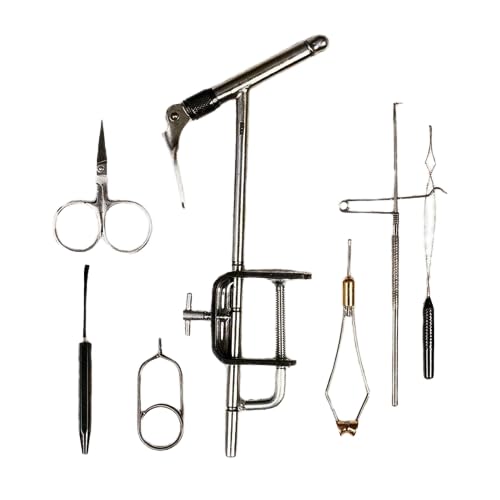 blntackle76 Fliegenbindewerkzeug-Set, inklusive Spulen-Finisher Schere Hackle Haarstapler Fliegenfischen Fliegen Bindewerkzeug Set zum Fliegen binden blntackle76 Fliegenbindewerkzeug-Set, inklusive Spulen-Finisher Schere Hackle Haarstapler Fliegenfischen Fliegen Bindewerkzeug Set zum Fliegen binden von blntackle76