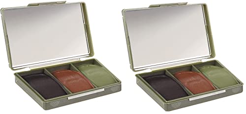 Set 2 Stück Tarnschminke Camouflage mit Spiegel Make Up Creme 3-Farben schwarz Oliv braun NATO genehmigt Chameleon Tarnung Survival Militär Armee+gratis Glück Aufkleber Set 2 Stück Tarnschminke Camouflage mit Spiegel Make Up Creme 3-Farben schwarz Oliv braun NATO genehmigt Chameleon Tarnung Survival Militär Armee+gratis Glück Aufkleber von blntackle76