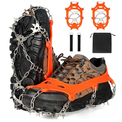 Steigeisen für Bergschuhe mit 23 Zähne,Steigeisen für Wanderschuhe, Schhukrallen und Antirutsch Spikes, Eiskrallen & Schuhspikes Steigeisen für Bergschuhe mit 23 Zähne,Steigeisen für Wanderschuhe, Schhukrallen und Antirutsch Spikes, Eiskrallen & Schuhspikes von bluaqua