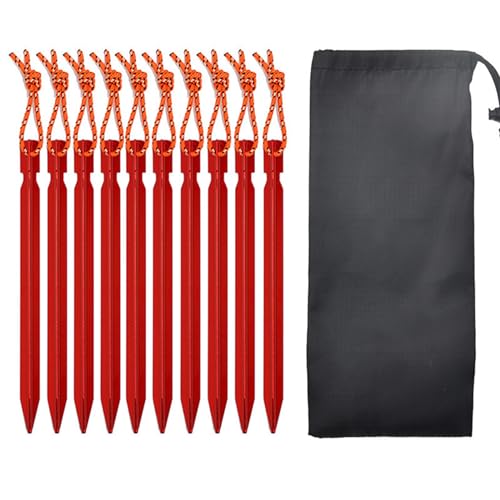 bnsggl 10 Stück Outdoor Stake Camping Hering Aluminiumlegierungen Zelthering Hochleistungs Strand Zelthering Vordach Hering von bnsggl