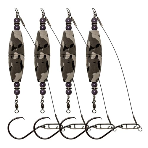 bnsggl 4Pcs Wels Float Rigs Haken Schäume Peg Float Wels Rasseln Float Angeln Zubehör Dauerhafte von bnsggl