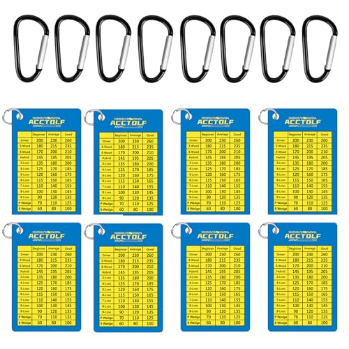 bnsggl Ranges Diagramm Club Distanzkarten Mit Karabinerhaken Für Tasche Yardages Karte Für Golfer Anfänger von bnsggl