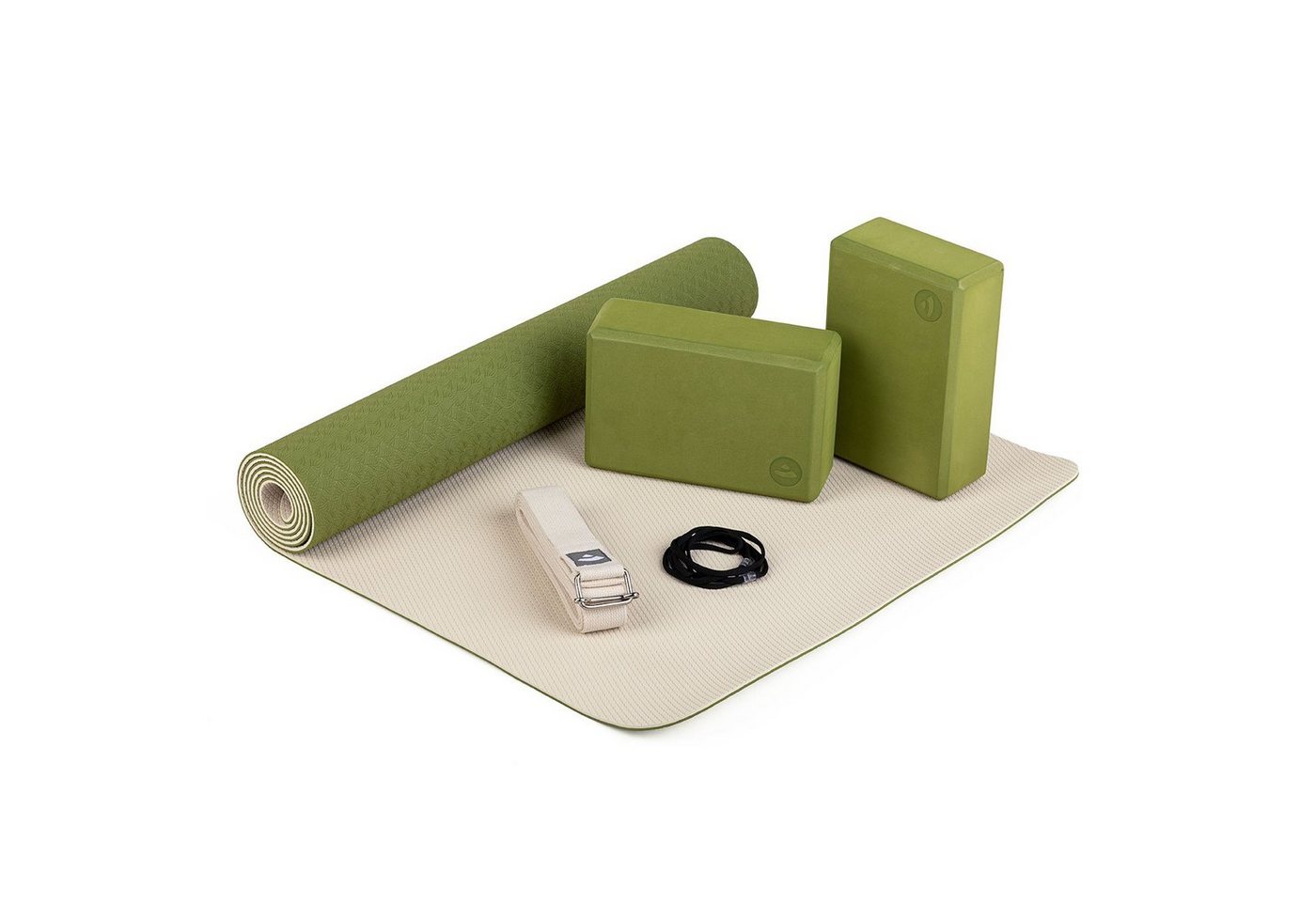 bodhi Yogamatte Yoga Set FLOW Yogamatte mit Block & Gurt olive/sand bodhi Yogamatte Yoga Set FLOW Yogamatte mit Block & Gurt olive/sand von bodhi