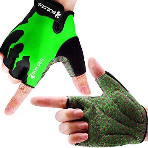boildeg Fahrradhandschuhe Radsporthandschuhe rutschfeste und stoßdämpfende Mountainbike Handschuhe mit Signalfarbe geeiget Unisex Herren Damen boildeg Fahrradhandschuhe Radsporthandschuhe rutschfeste und stoßdämpfende Mountainbike Handschuhe mit Signalfarbe geeiget Unisex Herren Damen von boildeg
