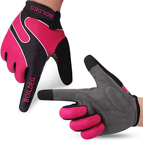 boildeg Fahrradhandschuhe Radsporthandschuhe rutschfeste und stoßdämpfende Mountainbike Handschuhe mit Signalfarbe geeiget Unisex Herren Damen boildeg Fahrradhandschuhe Radsporthandschuhe rutschfeste und stoßdämpfende Mountainbike Handschuhe mit Signalfarbe geeiget Unisex Herren Damen von boildeg