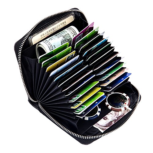 boshiho RFID-blockierendes Kreditkartenetui mit 24 Fächern, echtes Leder, mehrere Karten, Organizer, Geldbörse mit Reißverschluss boshiho RFID-blockierendes Kreditkartenetui mit 24 Fächern, echtes Leder, mehrere Karten, Organizer, Geldbörse mit Reißverschluss von boshiho