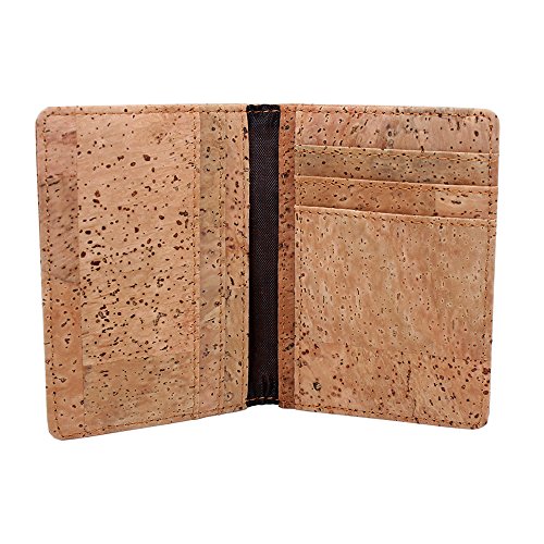 Boshiho Umweltfreundliche Cork Credit Card Organizer Brieftasche Slimfold Visitenkartenetui Einzigartiges veganes Geschenk von boshiho