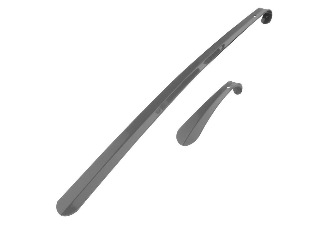 bremermann Schuhlöffel Schuhlöffel, Schuhanzieher 2er Set, 16 und 58 cm, aus Metall - grau von bremermann