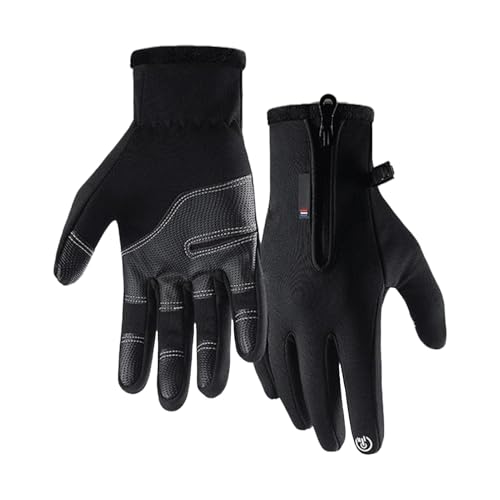 brooksnaji Warme Touchscreen-Handschuhe,Touchscreen-Fahrradhandschuhe | Winddichte Fahrhandschuhe | Winterhandschuhe, rutschfeste Fäustlinge zum Laufen, Radfahren, Fahren, Wandern von brooksnaji