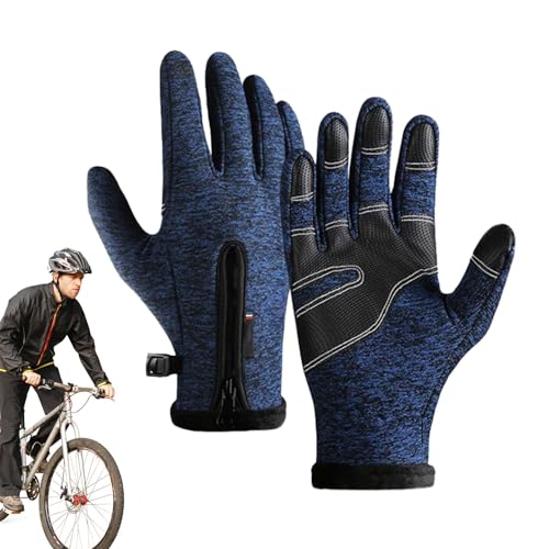 brooksnaji Winter-Touchscreen-Handschuhe,Touchscreen-Handschuhe für kaltes Wetter | Winddichte Fahrhandschuhe - Winterhandschuhe, rutschfeste Fäustlinge zum Laufen, Radfahren, Fahren, Wandern von brooksnaji