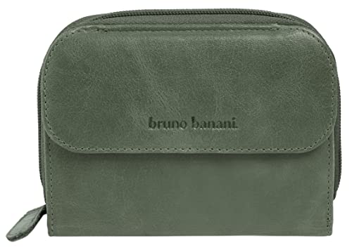 bruno banani Geldbörse Echt Leder grün Damen - 021752 von bruno banani