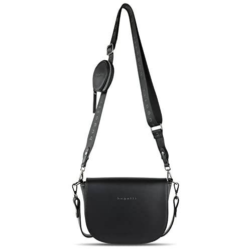 bugatti Almata Schultertasche für Damen, edle Umhängetasche aus Kunstleder in schwarz bugatti Almata Schultertasche für Damen, edle Umhängetasche aus Kunstleder in schwarz von bugatti