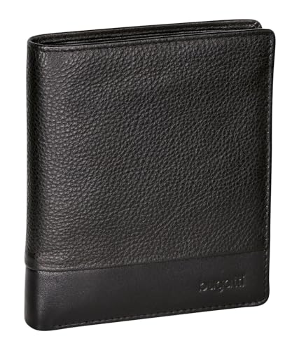 Bugatti Atlanta Geldbeutel Männer Leder 14CC – Geldbörse Herren Hochformat Schwarz - Portmonaise Portemonnaie Portmonee Brieftasche Wallet Ledergeldbeutel von bugatti