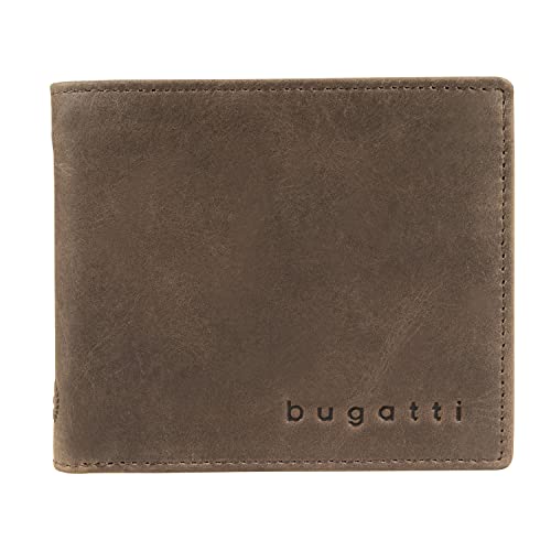 Bugatti Volo Geldbeutel Männer Leder - Geldbörse Herren Braun - Portmonaise Portemonnaie Portmonee Brieftasche Wallet Ledergeldbeutel von bugatti