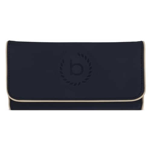 Bugatti Lido Damen Geldbörse lang RFID mit Druckknopf, Marineblau, L, Klassisch von bugatti