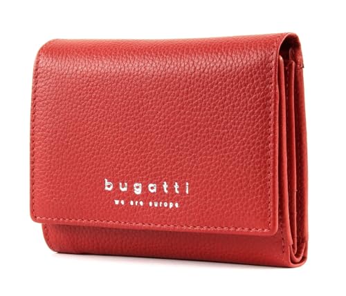 bugatti Linda Portemonnaie Damen Klein, Kleine Geldbörse Überschlag Damen, Mini Geldbeutel, Rot bugatti Linda Portemonnaie Damen Klein, Kleine Geldbörse Überschlag Damen, Mini Geldbeutel, Rot von bugatti