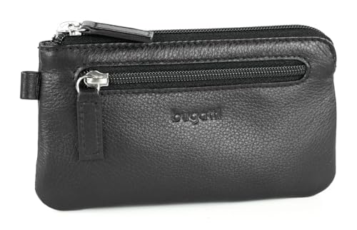 bugatti Sempre Schlüsseletui Leder Groß – Schlüsseltasche für Damen und Herren – Schlüsselmäppchen mit Geldfach, 13 cm, schwarz bugatti Sempre Schlüsseletui Leder Groß – Schlüsseltasche für Damen und Herren – Schlüsselmäppchen mit Geldfach, 13 cm, schwarz von bugatti