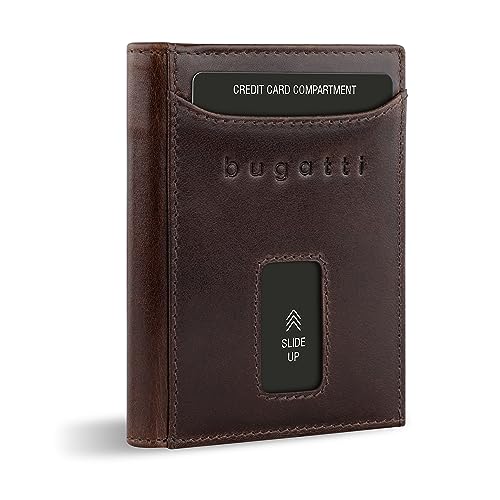 bugatti Secure Slim Mini Börse aus Leder mit RFID-Schutz, Slim Wallet, Kartenetui, braun bugatti Secure Slim Mini Börse aus Leder mit RFID-Schutz, Slim Wallet, Kartenetui, braun von bugatti
