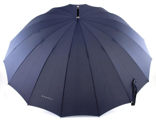 bugatti Langschirm Doorman – Extravaganter Herren Stockschirm – Einfache Bedienung – Für zuverlässigen Schutz – Navy, 130 cm bugatti Langschirm Doorman – Extravaganter Herren Stockschirm – Einfache Bedienung – Für zuverlässigen Schutz – Navy, 130 cm von bugatti