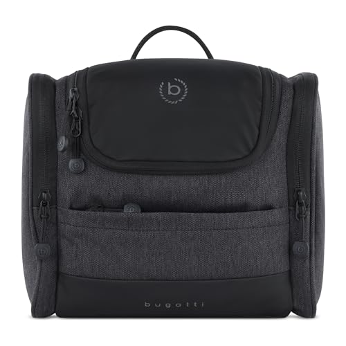 bugatti Universum Kulturbeutel S zum Aufhängen, Kulturtasche für Damen & Herren in schwarz bugatti Universum Kulturbeutel S zum Aufhängen, Kulturtasche für Damen & Herren in schwarz von bugatti