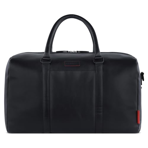 bugatti Clark Reisetasche aus Leder, Weekender für den Urlaub, Gymtasche für Sport, schwarz bugatti Clark Reisetasche aus Leder, Weekender für den Urlaub, Gymtasche für Sport, schwarz von bugatti