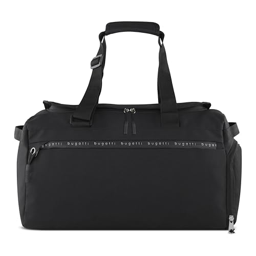 bugatti Passion “Pure” Sport- und Reisetasche 30L, Weekender aus recyceltem PET in schwarz von bugatti