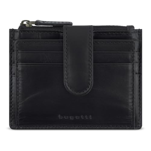 bugatti Remo kleines Portemonnaie mit RFID-Schutz, Mini-Geldbörse aus Leder in schwarz bugatti Remo kleines Portemonnaie mit RFID-Schutz, Mini-Geldbörse aus Leder in schwarz von bugatti
