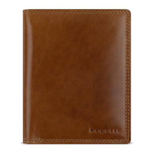 bugatti Savona Geldbörse aus vegetabilem Büffelleder, RFID-Portemonnaie Hochformat, Leder-Wallet für Herren, Cognac bugatti Savona Geldbörse aus vegetabilem Büffelleder, RFID-Portemonnaie Hochformat, Leder-Wallet für Herren, Cognac von bugatti