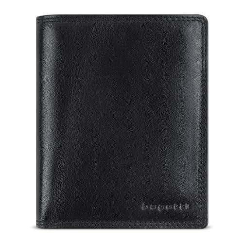 bugatti Savona Geldbörse aus vegetabilem Büffelleder, RFID-Portemonnaie Hochformat, Leder-Wallet für Herren, schwarz bugatti Savona Geldbörse aus vegetabilem Büffelleder, RFID-Portemonnaie Hochformat, Leder-Wallet für Herren, schwarz von bugatti