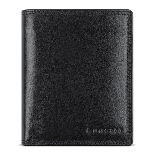 bugatti Savona Geldbörse aus vegetabilem Büffelleder, RFID-Portemonnaie Hochformat, Leder-Wallet für Herren, schwarz bugatti Savona Geldbörse aus vegetabilem Büffelleder, RFID-Portemonnaie Hochformat, Leder-Wallet für Herren, schwarz von bugatti