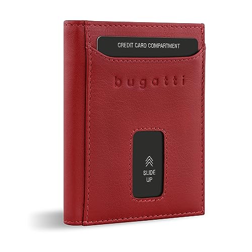 bugatti Secure Slim Mini Börse Spezial mit XL-Münzfach und RFID-Schutz aus Leder, rot bugatti Secure Slim Mini Börse Spezial mit XL-Münzfach und RFID-Schutz aus Leder, rot von bugatti