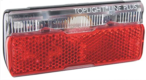 Busch & Müller Unisex – Erwachsene Toplight Line Plus LED-Gepäckträgerrücklicht, Schwarz, Einheitsgröße von busch+müller
