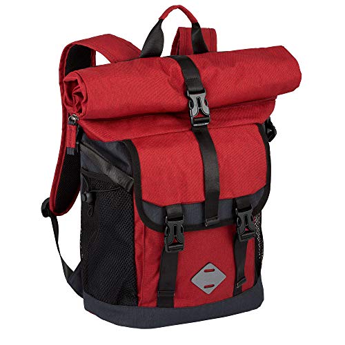 camel active Satipo Herren Rolltop Rucksack Backpack, 26 L Rot von camel active