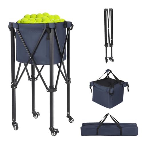 campMax Tennisballwagen klappbar, Leichter Faltbarer Ballwagen mit Rädern & Seitentasche, tragbarer Tennisballkorb aus Aluminium für 180 Tennisbälle campMax Tennisballwagen klappbar, Leichter Faltbarer Ballwagen mit Rädern & Seitentasche, tragbarer Tennisballkorb aus Aluminium für 180 Tennisbälle von campMax