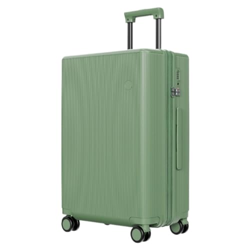 caoxinlei Koffer Gepäck 20-Zoll-Trolley-Koffer 24-Zoll-Anti-Fall-Business-Koffer Modische Und Einfache Universalräder Suitcase (Color : Green, Size : 24in) von caoxinlei