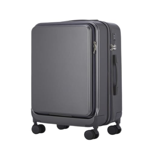caoxinlei Koffer Multifunktionaler Koffer-Trolley for Männer, Robuster Und Langlebiger Studenten-Universal-Rad-Passwort-Koffer Suitcase (Color : Gray, Size : 22in) von caoxinlei